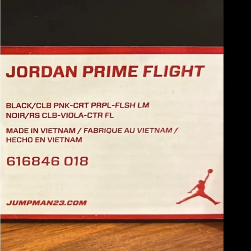 Nike Air Jordan Prime Flight Shoes Sneakers new 616846 018 Purple Mens Size 12